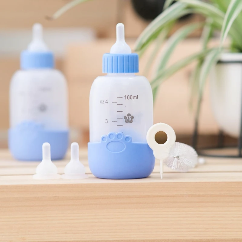 60ml/150ml Pet Milk Bottle for Hamster Puppies Rabbits Kittens Pet Feeding Bottle Nipple Feeder Pet Supply Small Animal Feeding