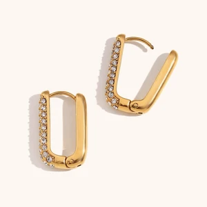 La.Muses New Semi Inlay White Zirconia Cubic Luxury Ohrringe Haken hochwertiges Temperament Premium -Schmuck 2024 10 Hauptverkäufe Nuria Semi Schmuck - №1