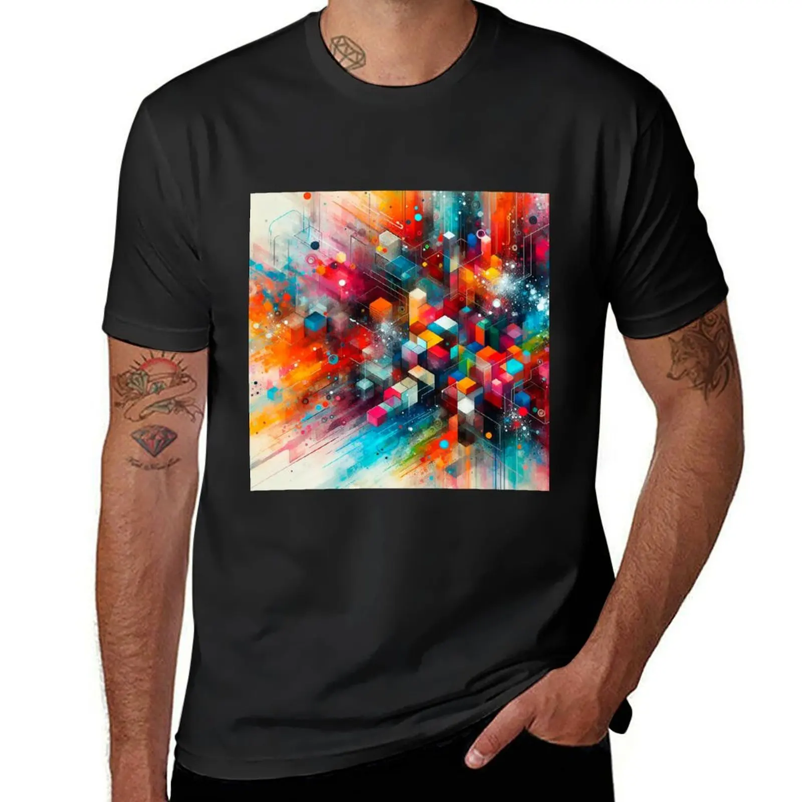 Abstract Geometrics: Chromatic Splendor T-Shirt hippie clothes kawaii clothes sweat big and tall t shirts for men