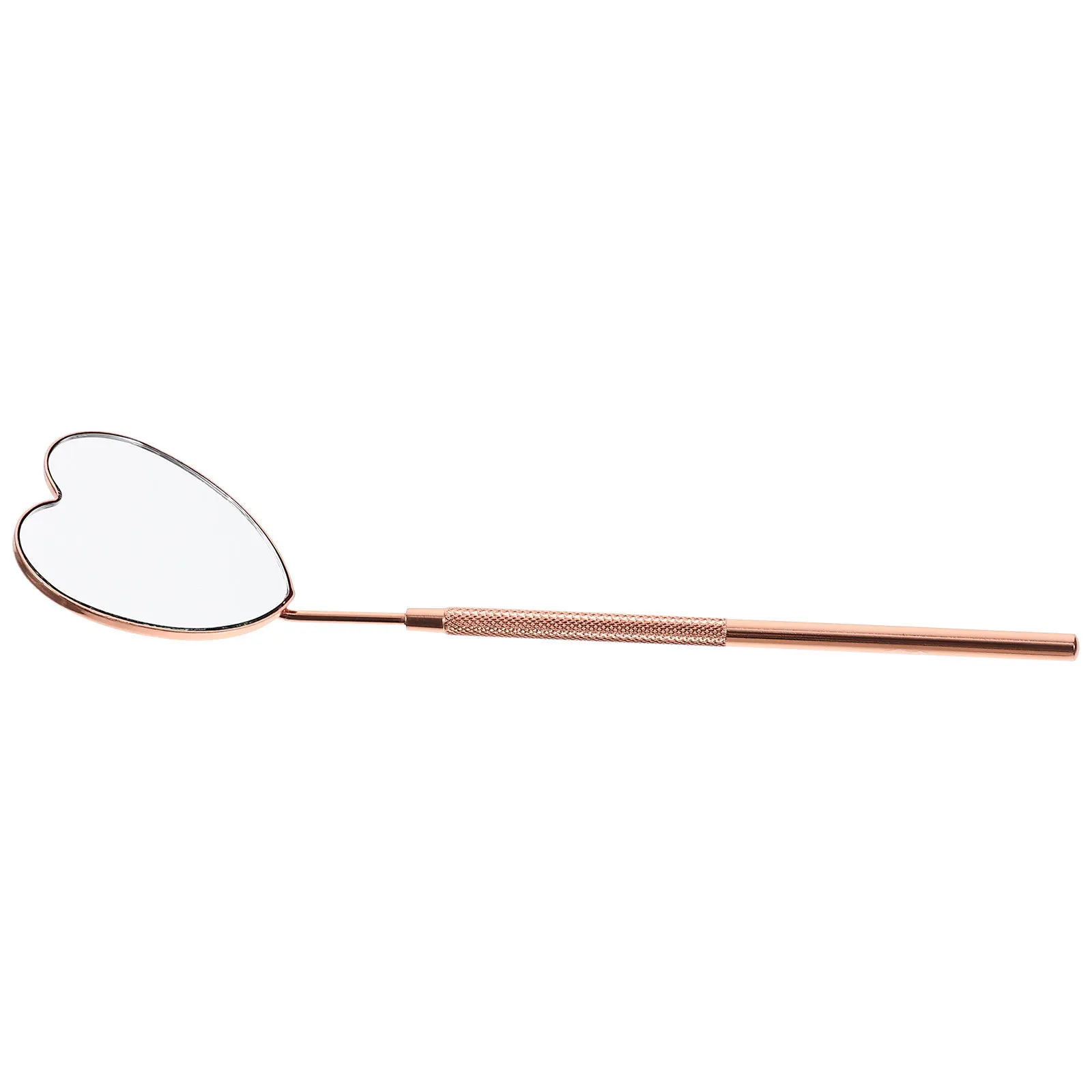 

Heart Shape Eyelash Mirror Portable Stainless Steel Lash Extension Inspection Mirror Clear Glass Handheld Makeup Tool