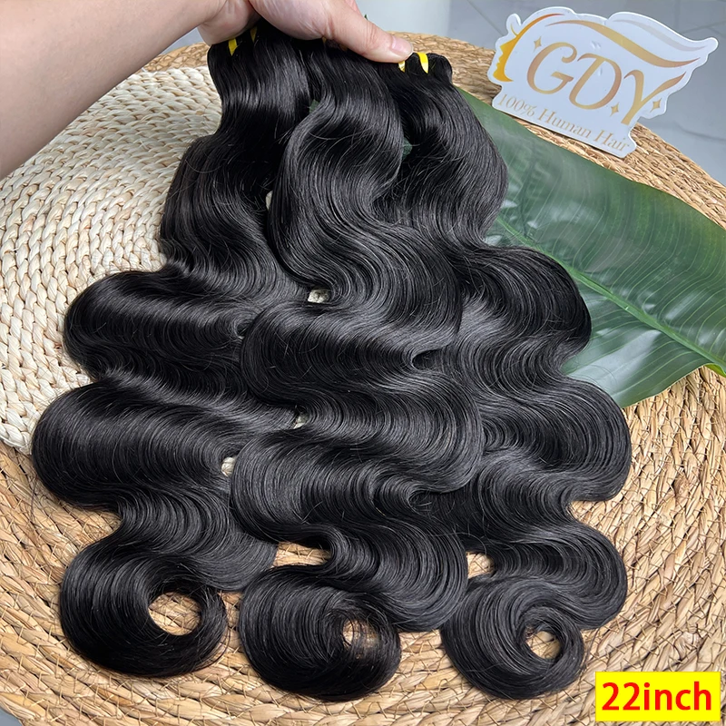 GDYLuxury 100% Unbehandeltes Echthaar Body Wave Bündel Vietnamesische Rohe Jungfrau-Haarverlängerungen Doppelt Gewebt Natürliche Farbe 10-30 Zoll – Detail 8