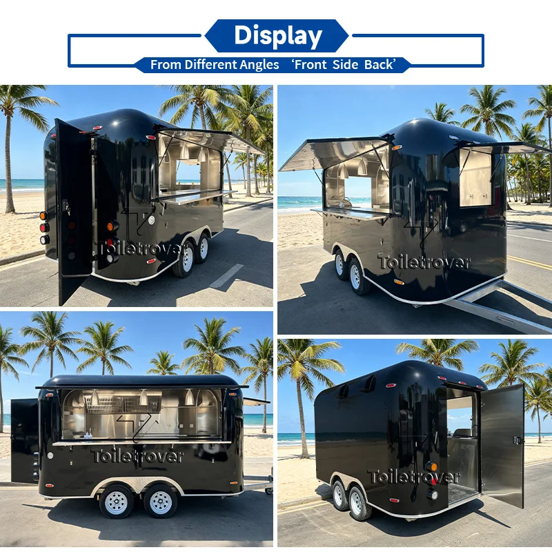 Wholesale Outdoor Mobile Food Trailer Commercial Custom Built Mobile Kitchen Catering Concession Stand Food Truck for Sale