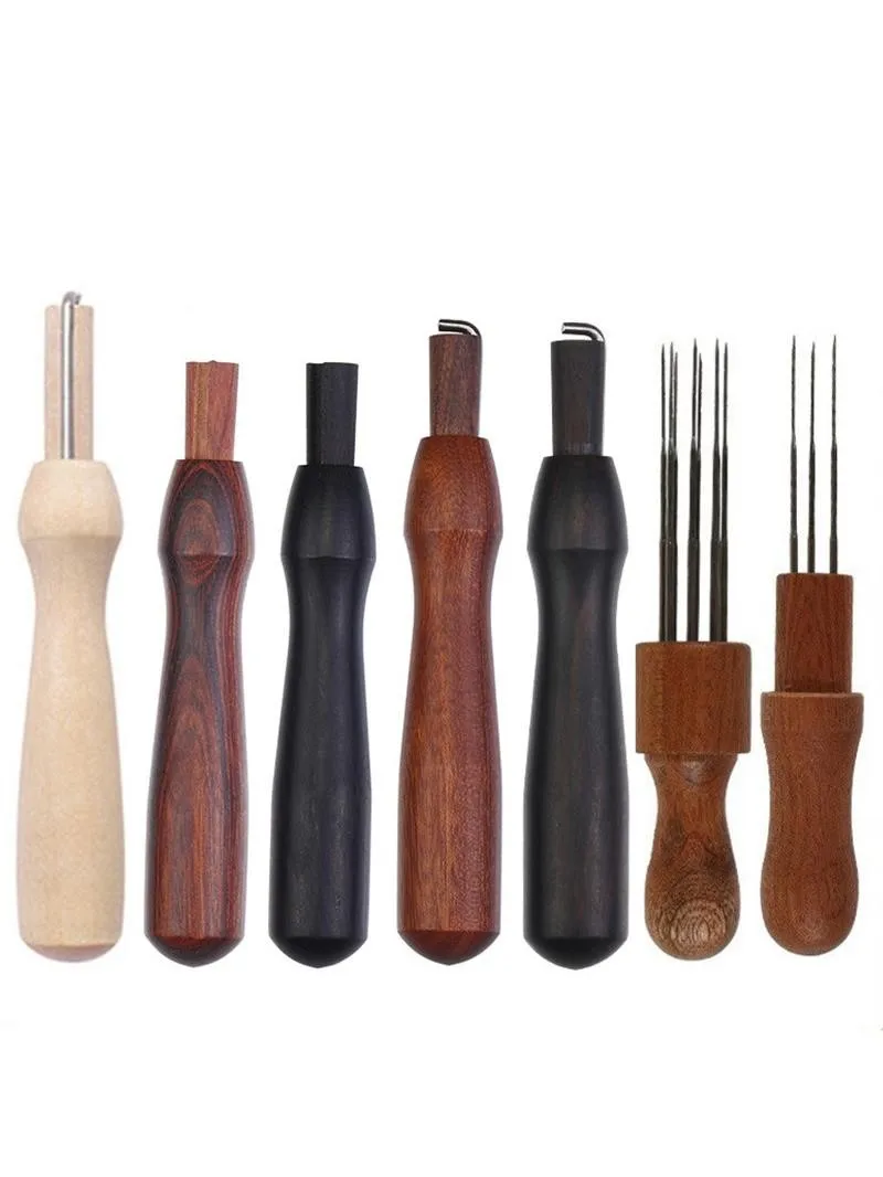 Outils de feutrage en laine avec manche en bois, outils de bricolage, accessoires pour la fabrication à la main, fournitures grossières, 1 pièce