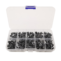 10 Models 200Pcs 6*6 Tact Switch Tactile Push Button Switch Kit Height: 4.3MM-13MM DIP 4P Micro Switch 6x6 Key Switches