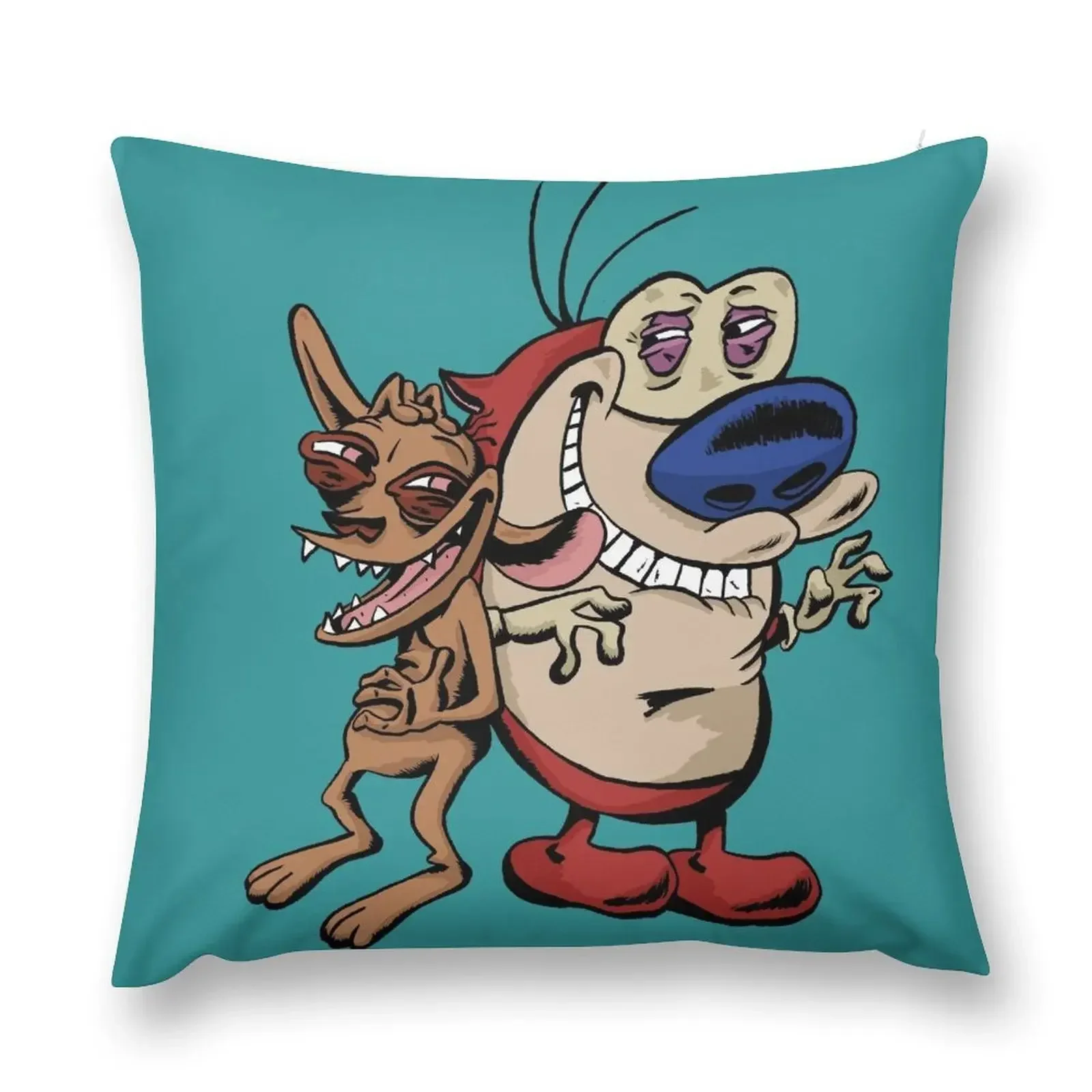 Ren and Stimpy Throw Pillow Pillowcase Cushion Elastic Cover For Sofa Decorative pillowcase pillow