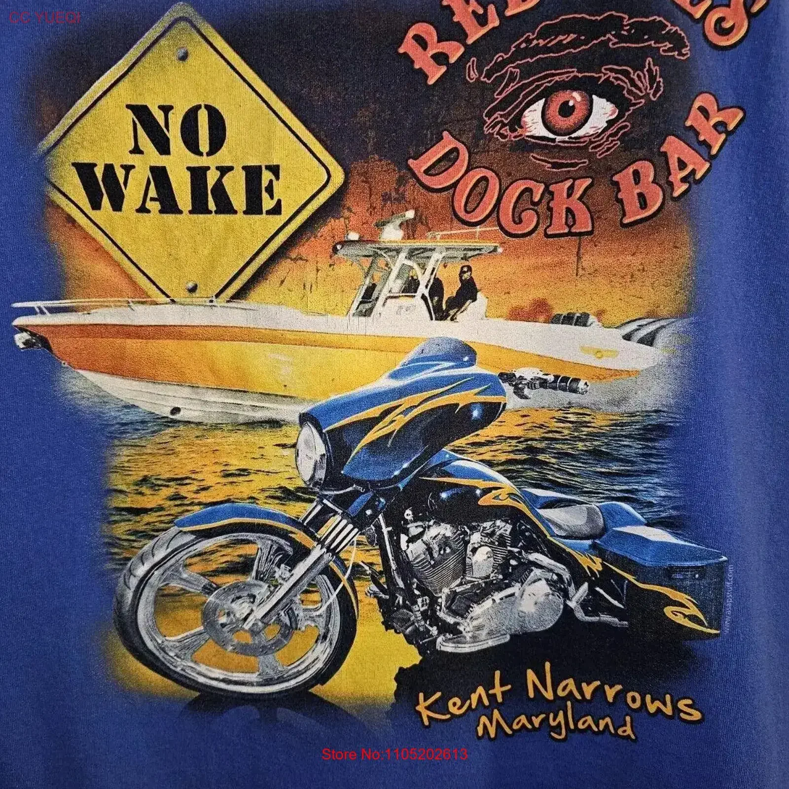 عيون حمراء قفص الاتهام بار كينت ضيق ماريلاند Xl رجل أزرق مزدوج الوجهين تي شيرت خمر غسلها تنوعا لينة للارتداء اليومي #1