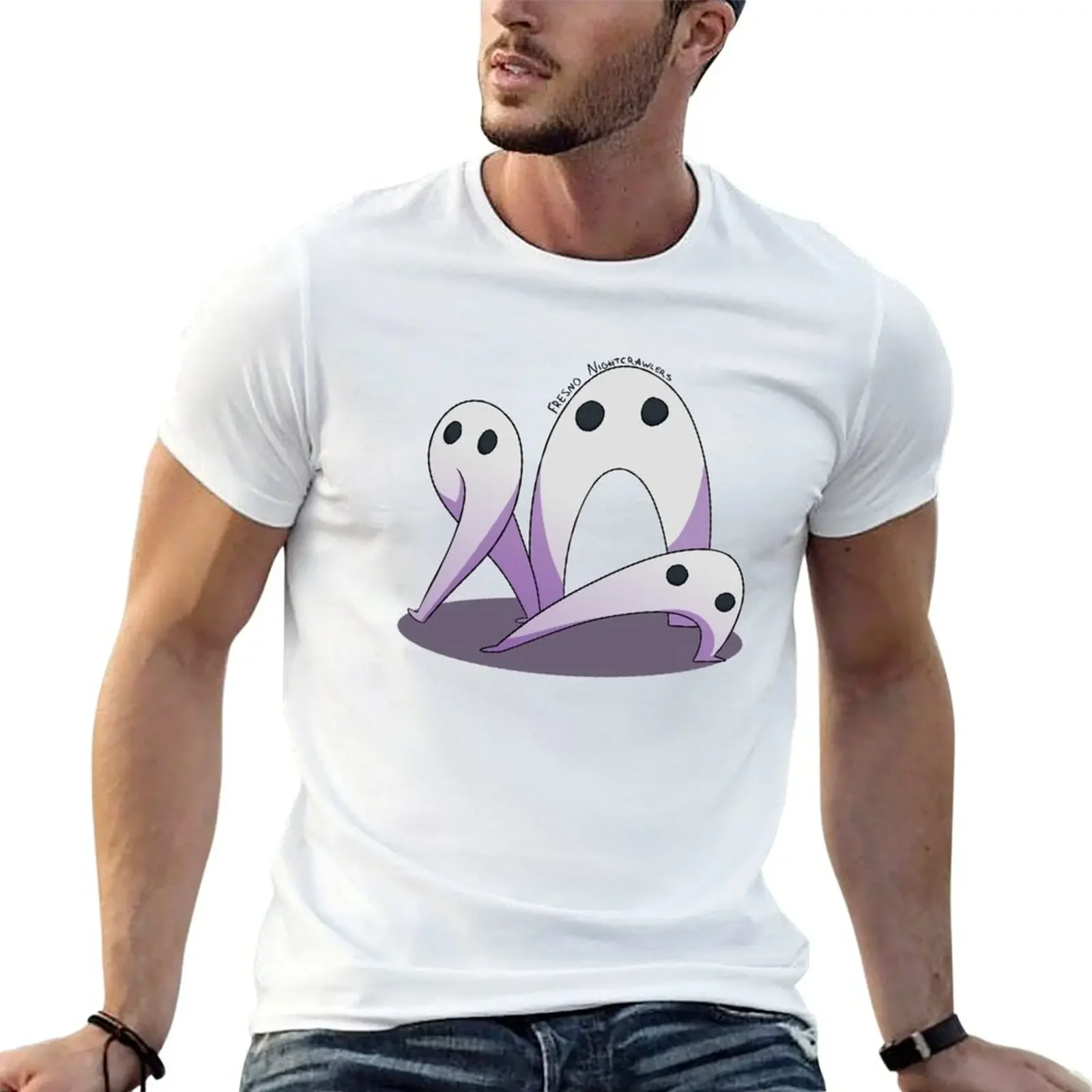 Cartoony Fresno Nightcrawlers Cryptid T-Shirt custom shirt oversized graphic tee Short sleeve tee men