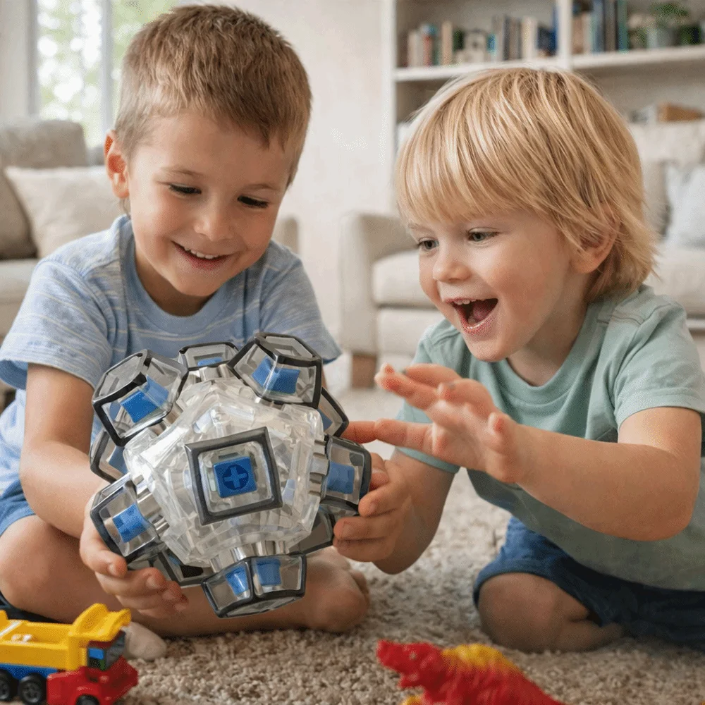 Fidget Toy Spherical Shape Button Cube Ball Toy Finger Games Focus Finger Games Square Shape Spherical Square Fidget ADHD