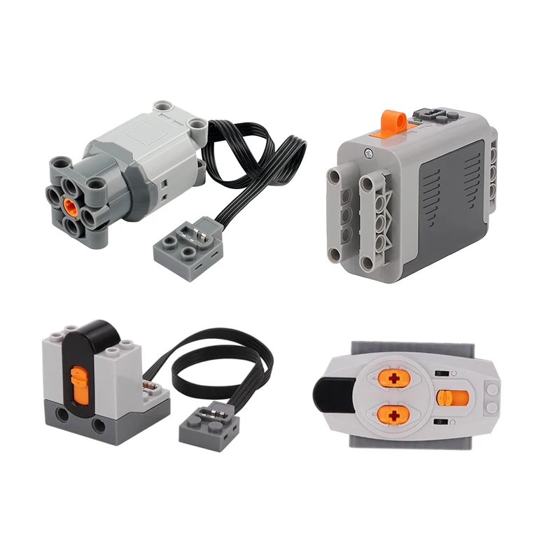 MOC Power Function Extension Kit with High-Tech L Motor for All Brand-Compatible Building Blocks DIY Projects