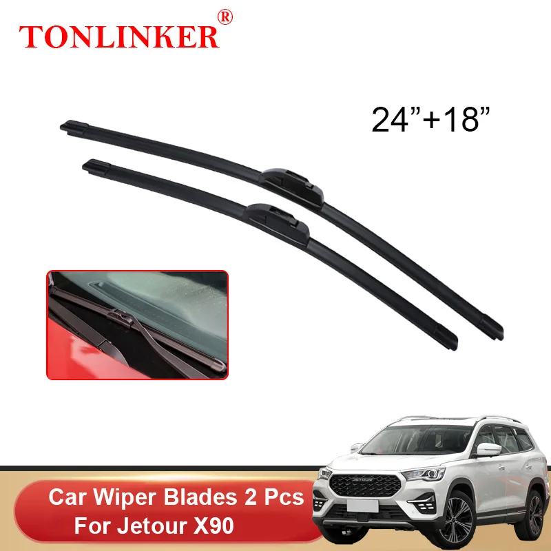 

TONLINKER Car Front Windscreen Wiper Blades For Jetour X90 2020 2021 2022 Model Car Accessories Wiper Blade Brushes Cutter