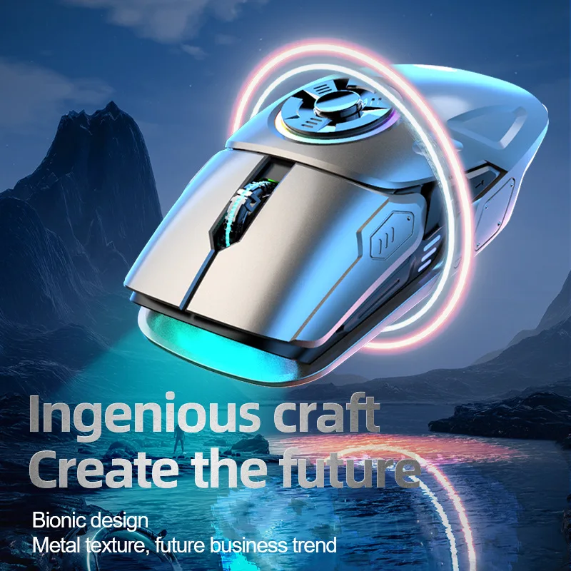 Imagem -03 - Mouse sem Fio Decompress de Quatro Modos Giroscópio de Carregamento Rotação Esports Gaming Rgb Novo 2023 Aula-h530