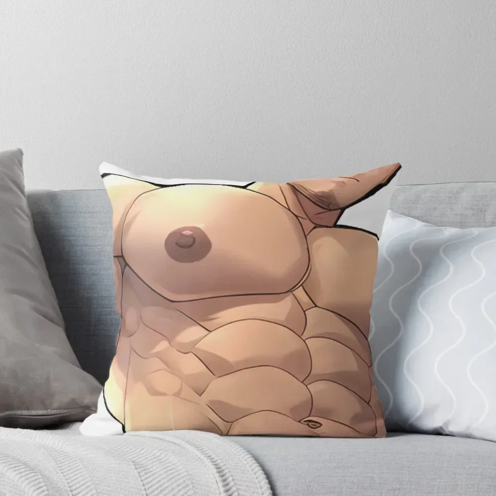 

Beefy Bara Pec (AI Generated) Throw Pillow Custom Cushion Cushion Covers For Living Room home decor items pillow