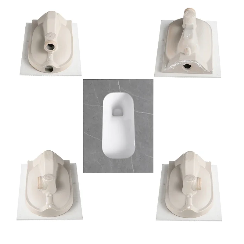 22Cm high rock slab squatting toilet squatting pit front and rear horizontal wall row bedpan left and right side drainage