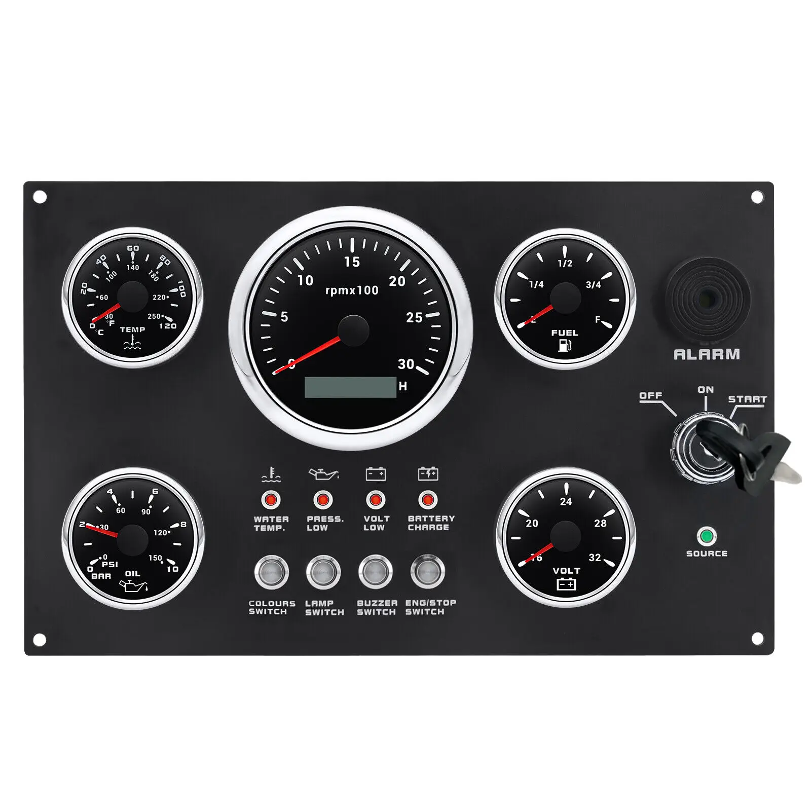 Marine Gauge Center Console Instrument Boat Gauge Panel