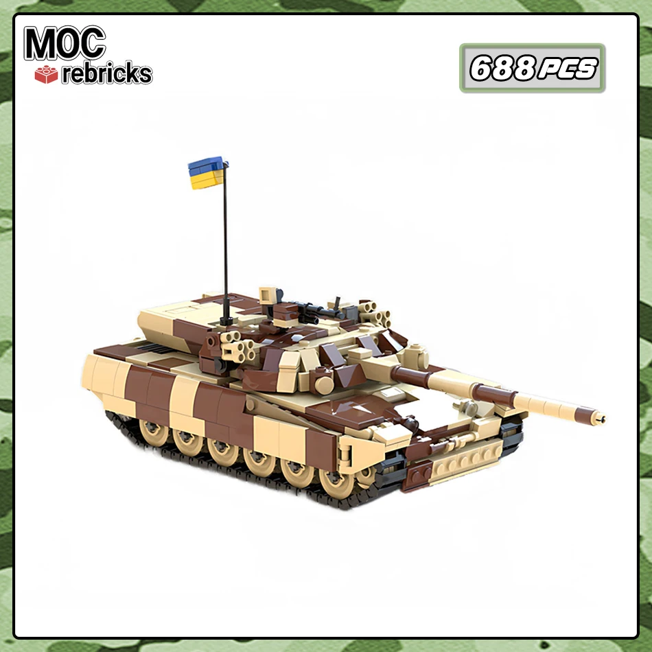 Military Equipment T-72-120 Model MOC-192249 Army Main Battle Tank Building Blocks Technology Bricks Children's Christmas Gifts