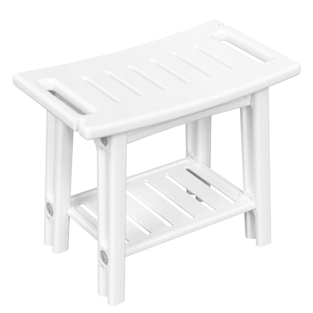 Bath bathroom stool, shower plastic stool, storage double bench non-slip household