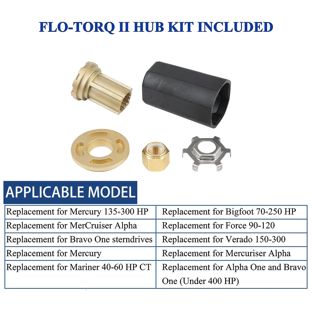 835257q1 835257k1 Buitenboordmotor Flo-Torq Ii Hub Kit Voor Kwik Mercruiser Mariner Motoren Boot Aandrijflijn Bescherming Scheepsgereedschap