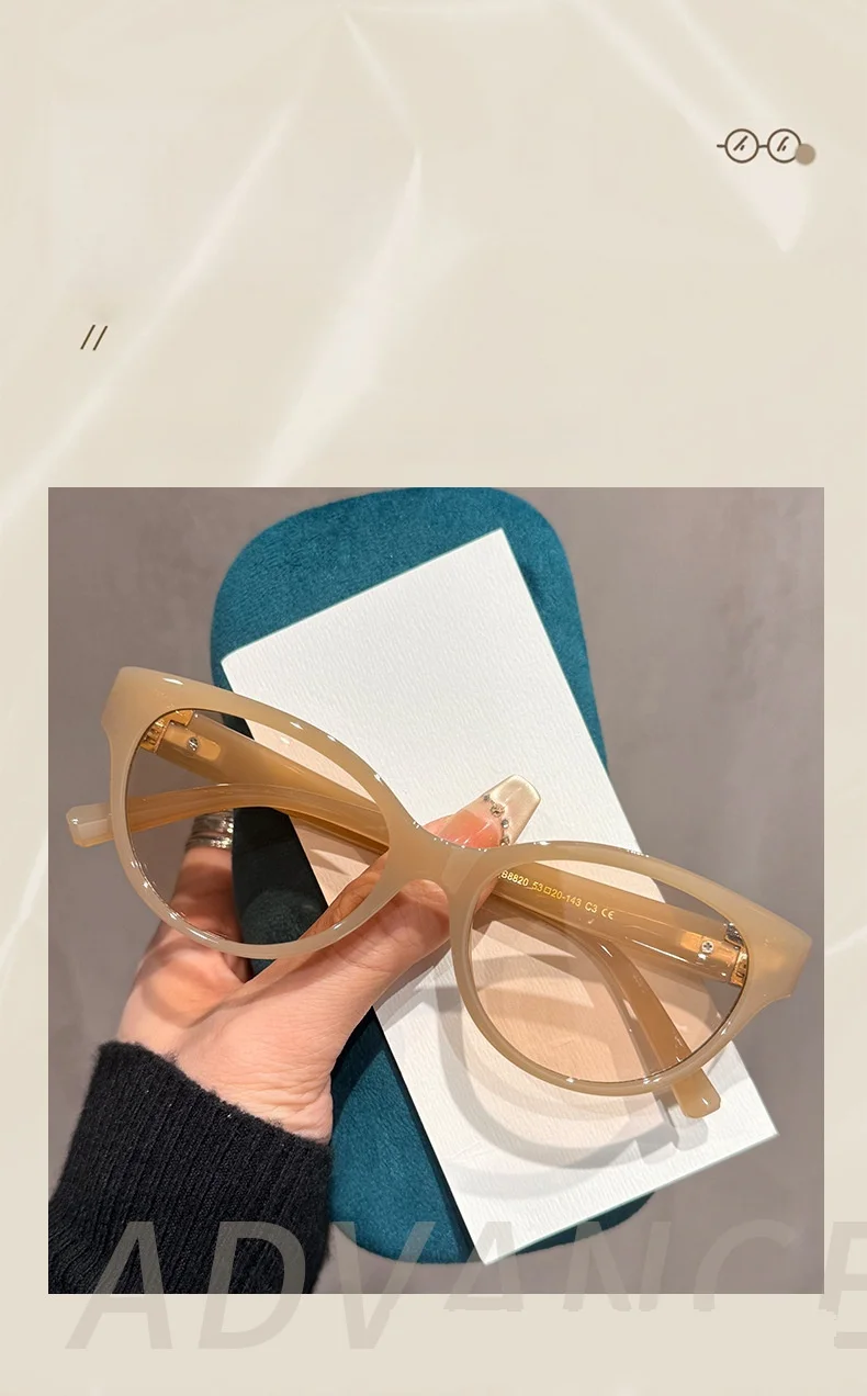 Neue Sonnenbrille im Cat-Eye-Stil mit T-förmigen Bügeln und kleinem Duft für Damen DS-8820 – Detail 2