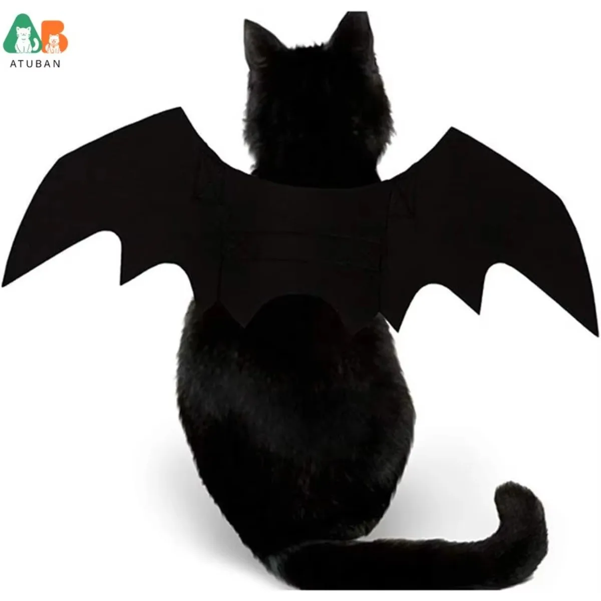 Pet Cat Bat Wings for Halloween Party Decoration,Puppy Collar Leads Cosplay Bat Costume,Cute Puppy Cat Dress Up Accessories