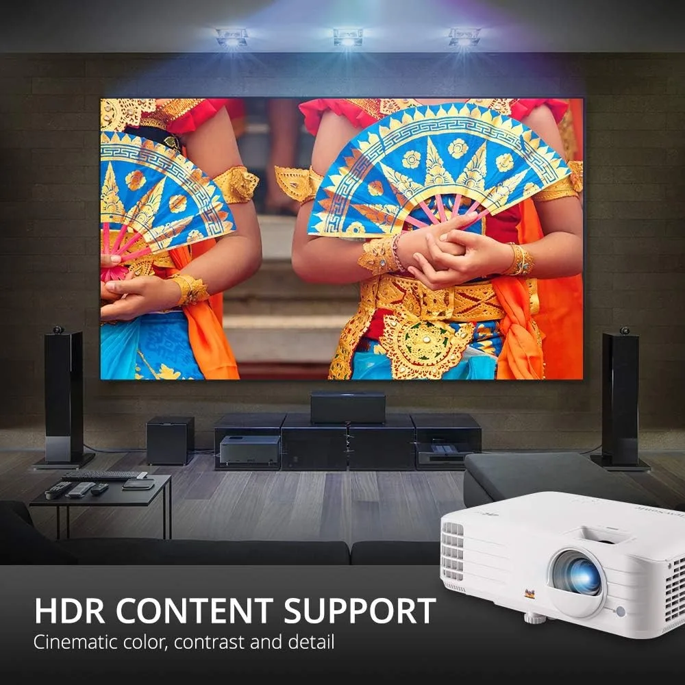 جهاز عرض PX701-4K UHD 4K مع 3200 لومن، 240 هرتز، 4.2 مللي ثانية، HDR، حجر مفاتيح تلقائي، HDMI مزدوج للمسرح المنزلي
