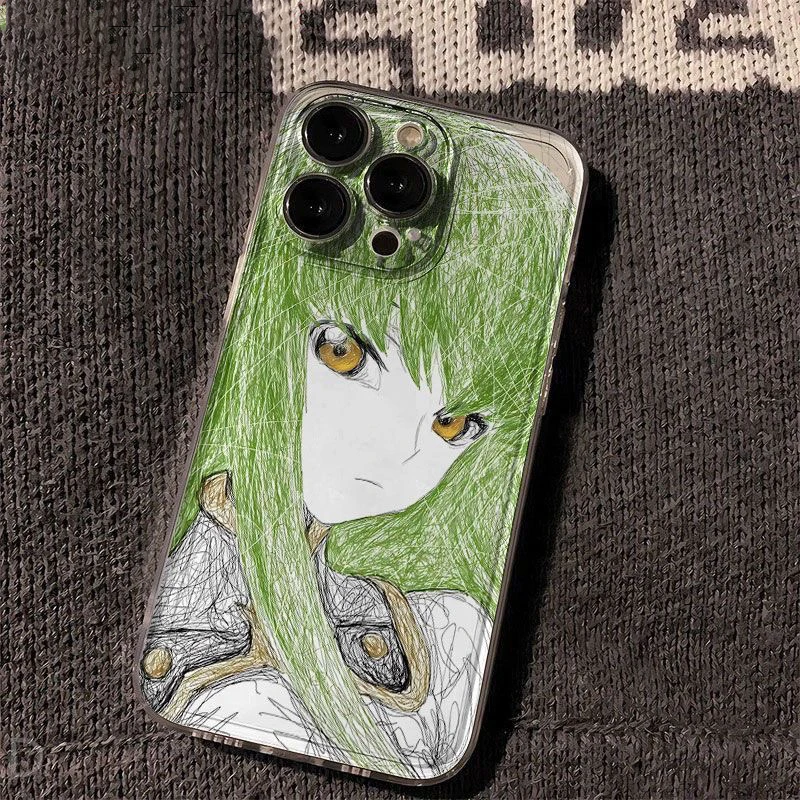 Funda suave transparente de lujo con diseño de Code Geass para iPhone 17 17Air 16 15 13 12 11 14 Pro Max XS XR 7 8 16 Plus 3