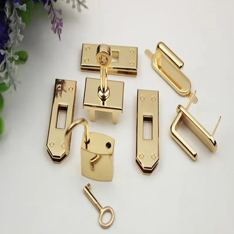 7Pcs/set 45mm 4 Colors Metal Bag Lock Hardware Accessories Women's Handbag Swivel Clasp Lock Buckle DIY Part Leather Craft