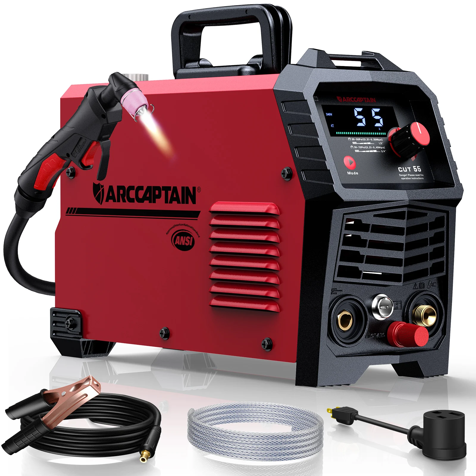 Plasma Cutter Portable - ARCCAPTAIN Plasma Cutter Machine, 55A, Non-Touch