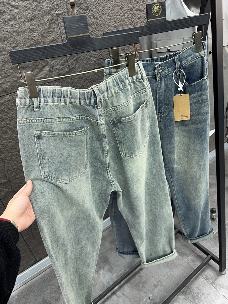 

Svip мужские повседневные прямые джинсы l шелковые свободные крой удобные весенне-летние модные прочные классические синие джинсовые джинсы