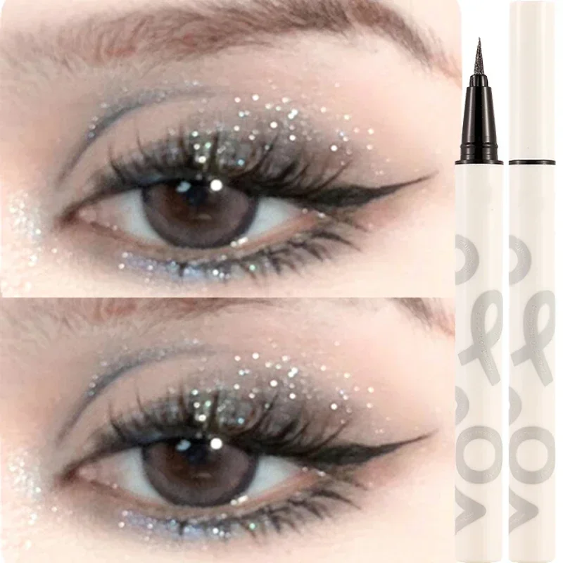 Diamond Eye Liquid Aurora Blue Shiny Eye Liner Pen Glitter Phosphorescence Pigment Waterproof Shimmer Sparkling Eyeliners Makeup