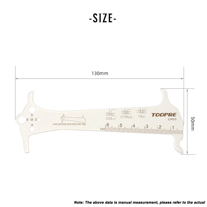 Łańcuch rowerowy MTB wskaźnik zużycia łańcuch trzy-w-jednym sprawdzian linijka łańcuchy rowerowe Gauge przenośny zacisk części rowerowe