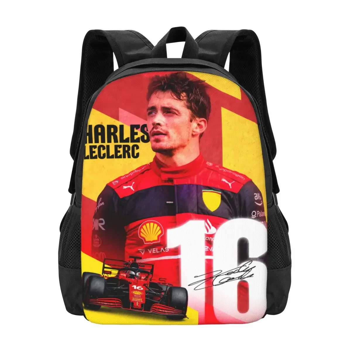 Charles Leclerc 16 Travel Laptop Backpack, Business College School Computer Bag Gift for Men & Women
