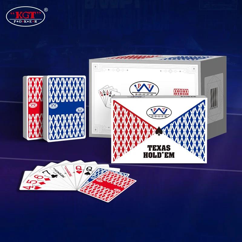 1/2 عبوة من بطاقات البوكر ذات الخط الكبير PVC لبوكر البلاستيك WPT Professional Texas Hold'em #5