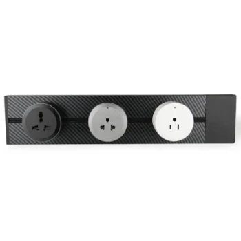 Enchufe de pared inteligente universal para riel montado en la oficina con enchufes y interruptores inteligentes tipo C extraíbles para Reino Unido/EE. UU.