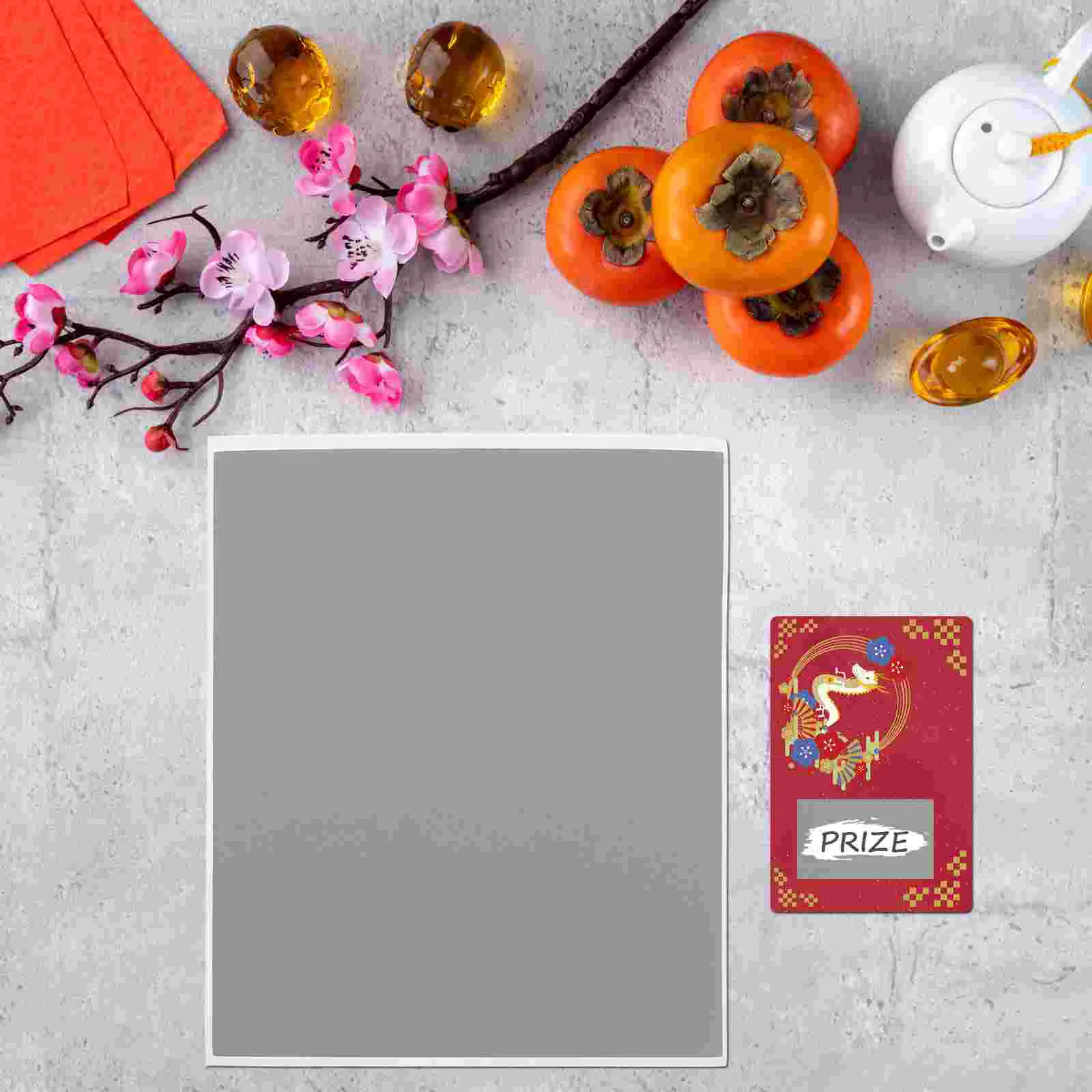 5 Sheets Scratch Off Diy Cards Film Interesting Scratching Cards Film School Prize Accessory scratch off stickers