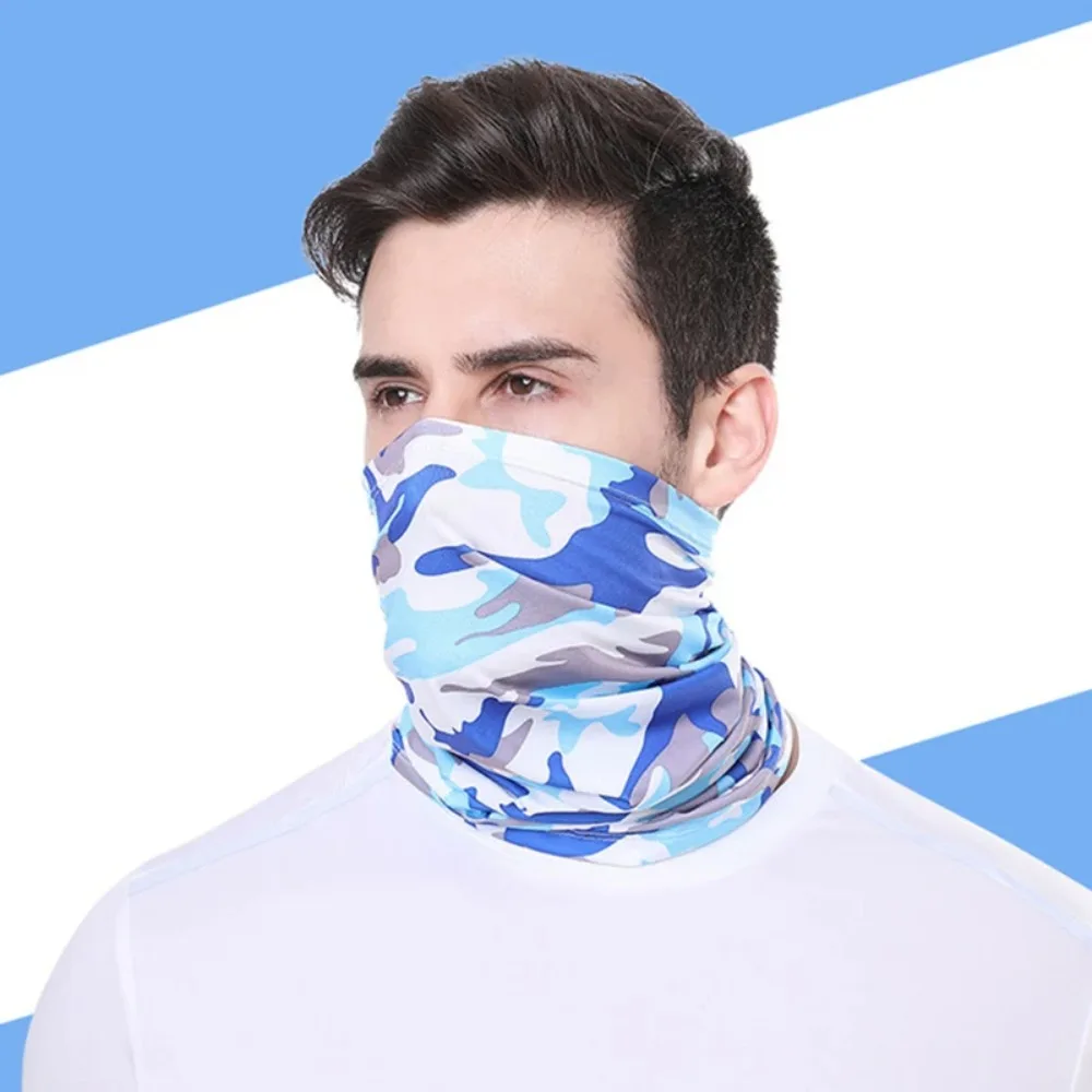 Anti-UV Mask Riding Mask Neck Sun Protection Printed Scarf Climbing Hiking Scarf Motorcycle Turban Multicolors Ice Silk Scarf