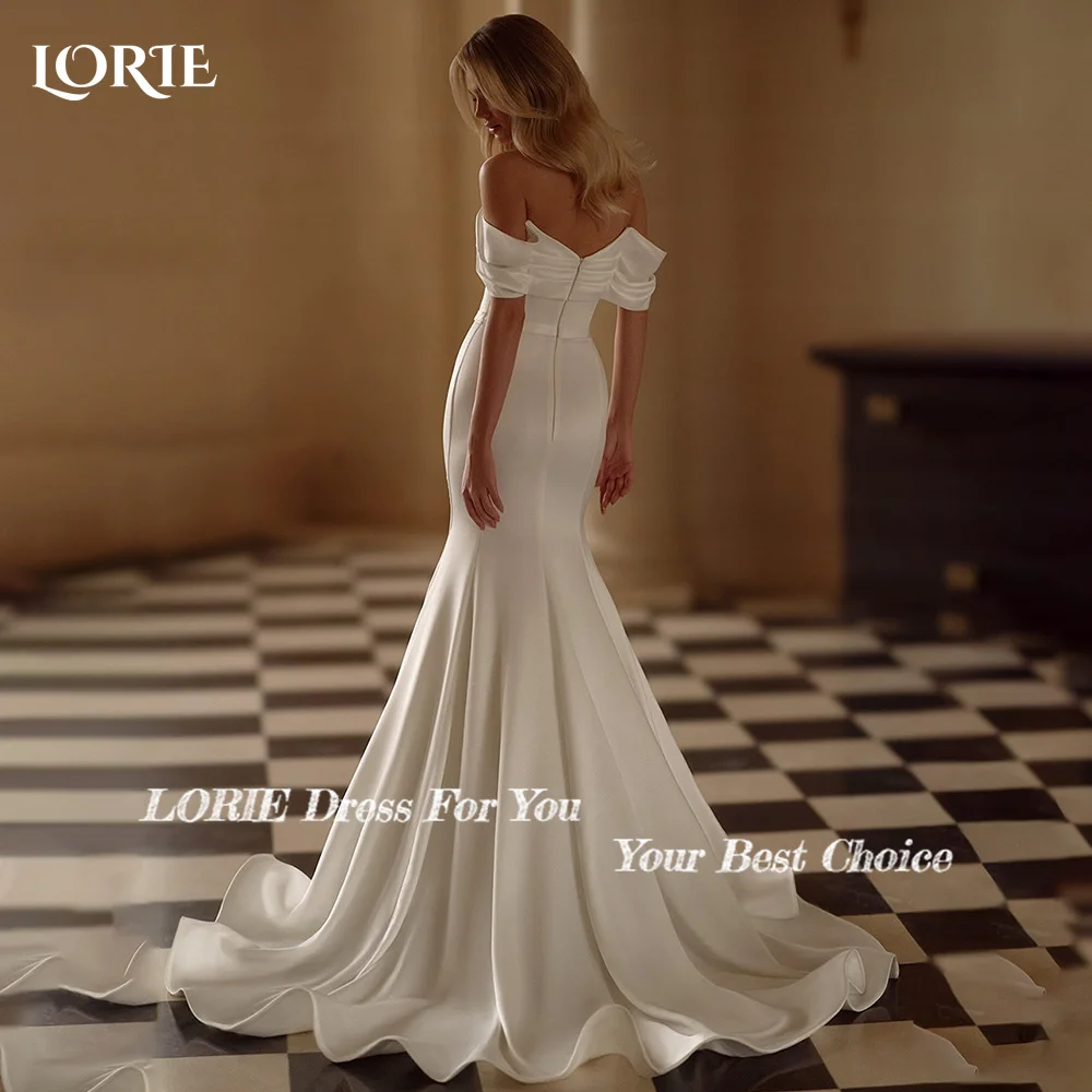 LORIE-vestido de novia con hombros descubiertos, vestido de novia sirena sin tirantes y espalda descubierta, vestido de novia personalizado, vestidos de novia con forma de corazón