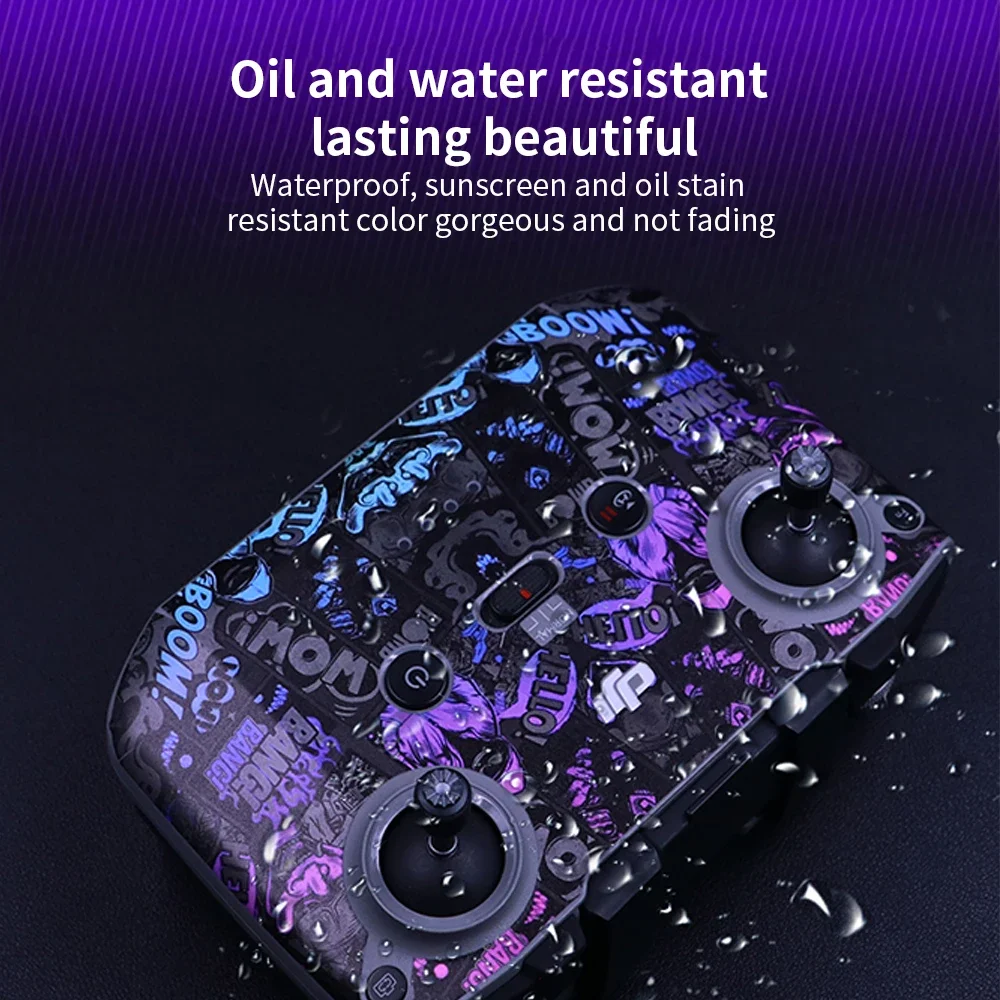 ملصقات مقاومة للماء لـ DJI Neo المضادة للخدش الملونة الجلد طبقة للزينة مجموعة واقية للنظارات N3/RC Motion 3 الملحقات