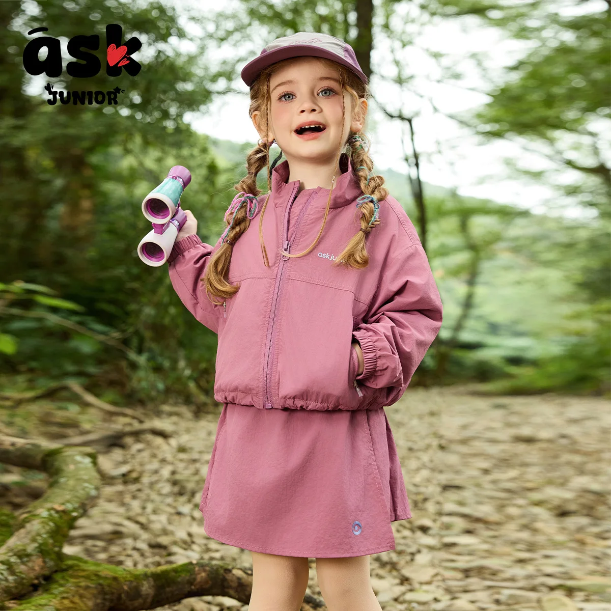 اسأل مجموعة تنورة خارجية كاجوال خفيفة الوزن للفتيات الصغيرات مكونة من قطعتين #3