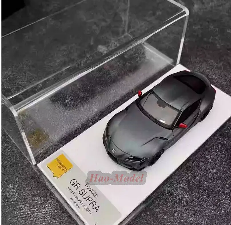 MAKEUP MU 1:43 For Toyota GR Supra First Resin Car Model Metal Diecast Toys Boys Birthday Gifts Hobby Display Collection Gray