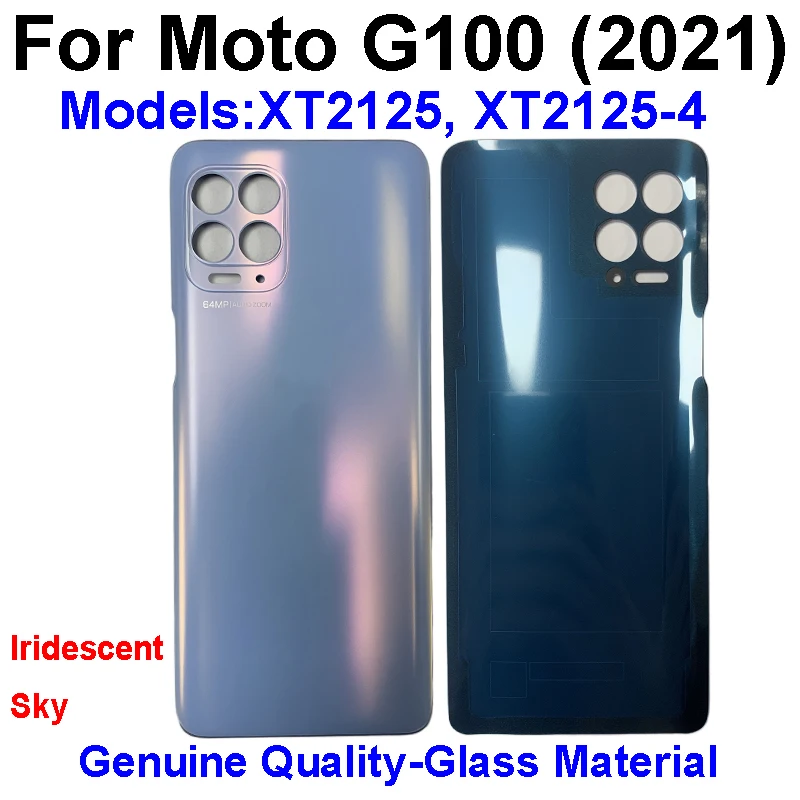 Battery Door Housing Cover For Motorola Moto G100 XT2125, XT2125-4 Battery Rear Case Housing Cover Repair Parts