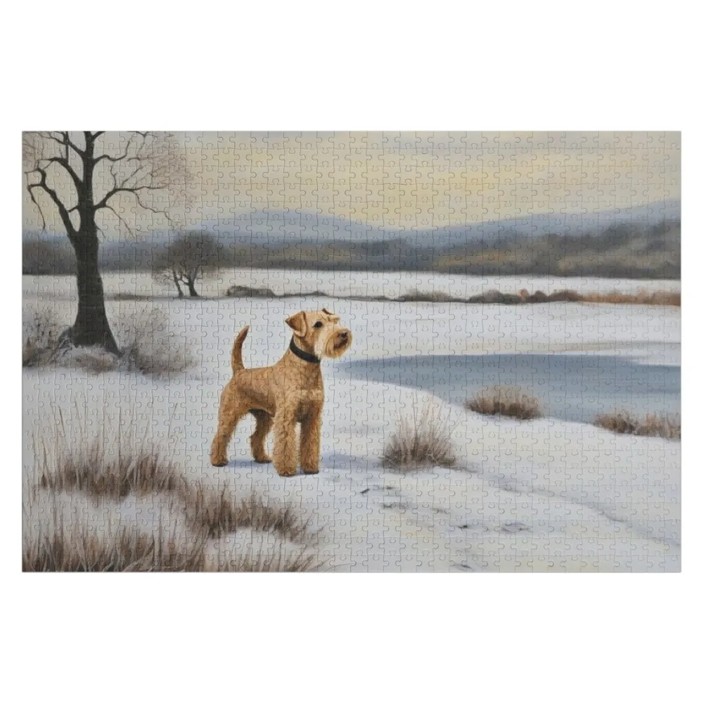 

Lakeland Terrier in the Winter Landscape Jigsaw Puzzle Christmas Toys Custom Child Jigsaw Pieces Adults Personalized Toys Puzzle