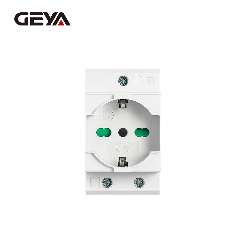 GEYA 16A 220V AC DIN-Schienen-modulare Steckdose – 35 mm, EU/FR/US/BK/IT, industrieller und privater Gebrauch, Netzteil-Adapter-Anschluss – Detail 11