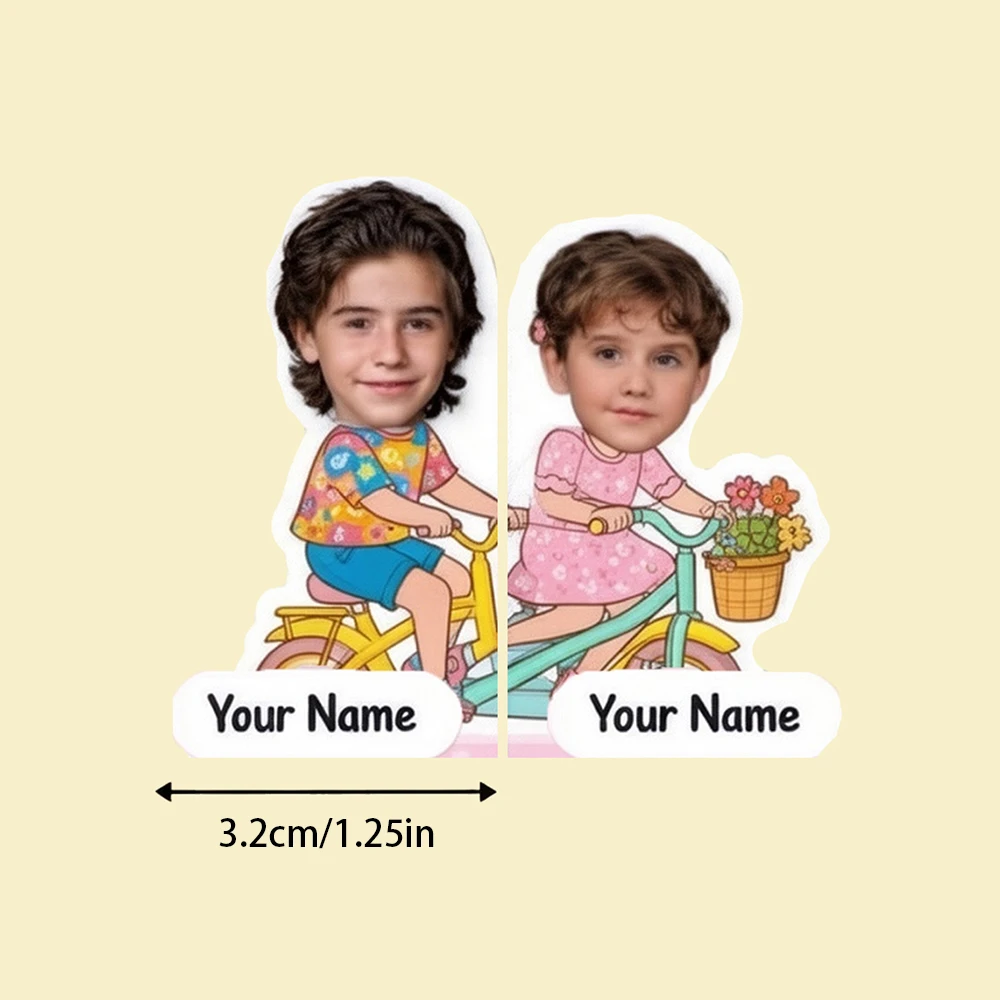Custom Kid Photo Self Adhesive Shoe Stickers,Identity Labels,Kids Item Anti Lost Marker,Holiday Back To School Surprise Gifts