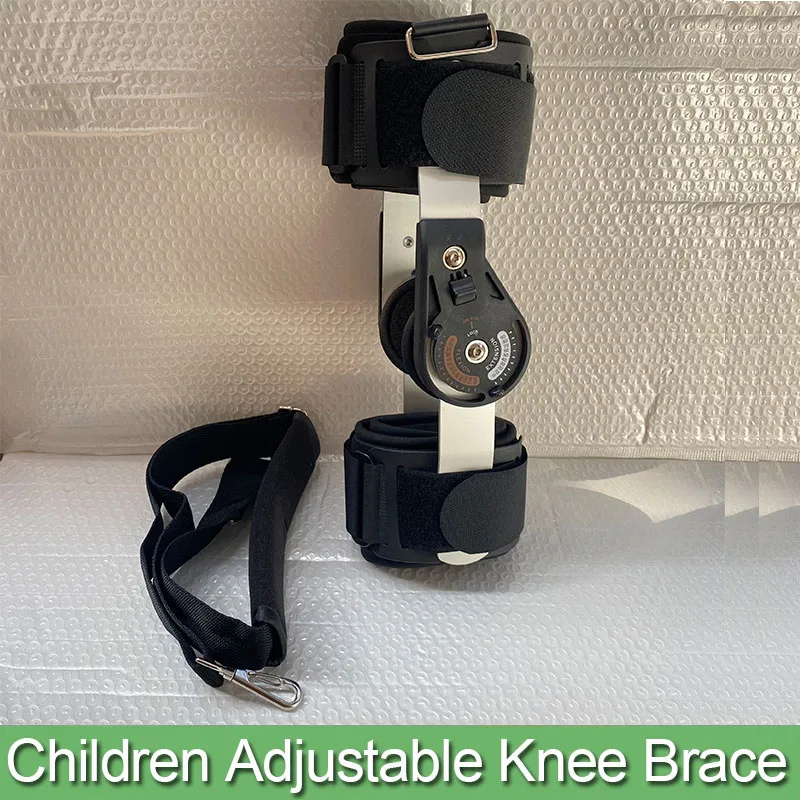 Adjustable Children's Hinged Rom Knee Brace,Post Op Knee Support-For Knee  Fracture, Ligament Injury Leg Splint Immobilizer