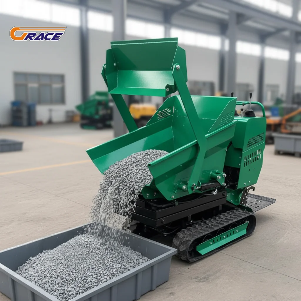 

Мини-гусеничный самосвал с дистанционным управлением, высококачественный гидравлический гусеничный самосвал для строительных работ