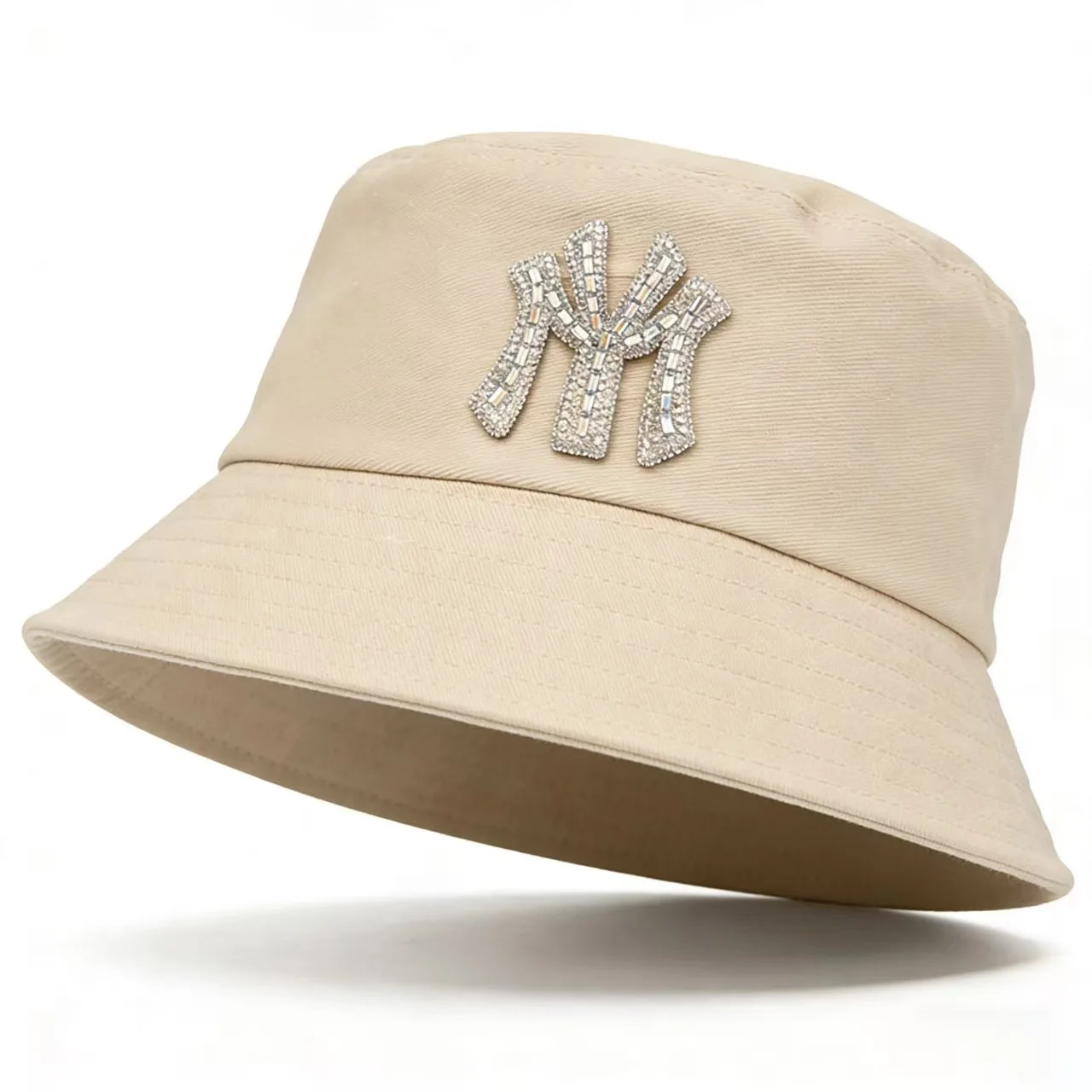 Neue MY Luxus-Diamant Komplett-Baumwolle Einfarbige Einseitige Fischerhüte für Männer und Mehrfarbige Basin-Caps für Frauen – Detail 6