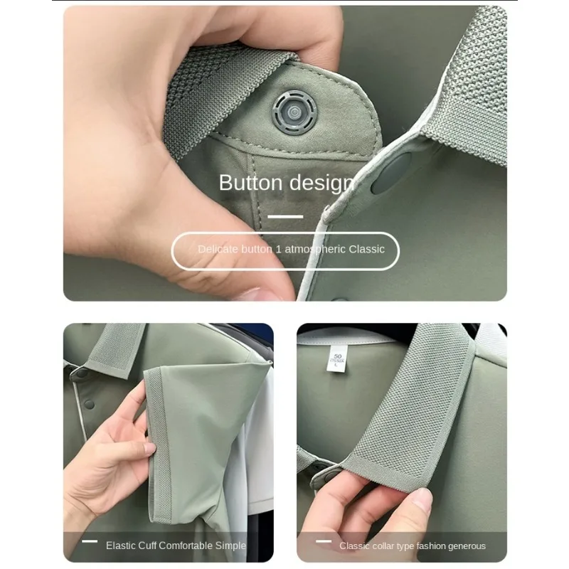 Performance Men s Polo Shirts T-shirt Lightweight Breathable Sport Golf Tennis Vacation Top Microfiber