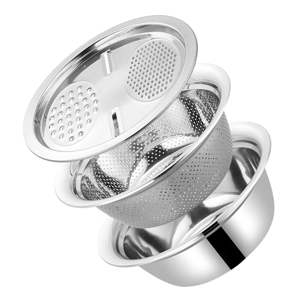 طقم قطاعة خضروات مكون من 3 قطع مبشرة مطبخ ممتازة مع حوض تصريف للفواكه والخضروات أداة تقطيع فعالة للخضروات #6