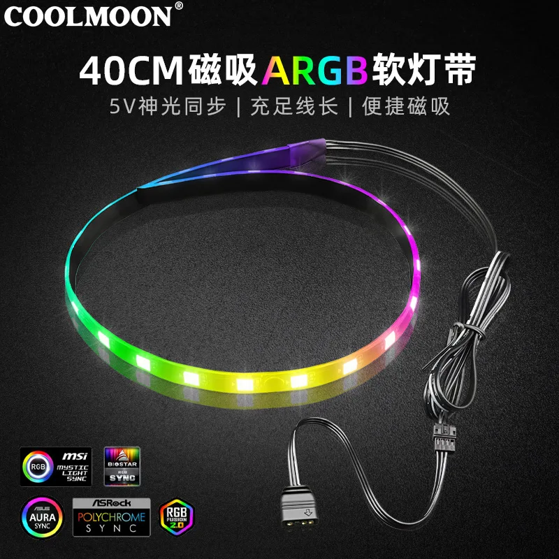 40cm Addressable WS2812b Digital LED Strip for PC Case Decor, for ICUE CORSAIR Lighting Node PRO Commander PRO RGB LED Channels