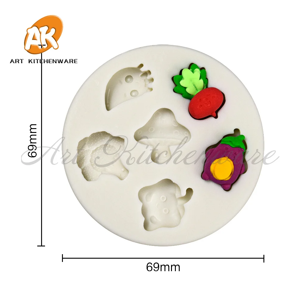 Cute Expression Fruit Silicone Mold Fondant Cake Decoration Silicone Mold Hand Made Decorating Chocolate Candy Silica Gel Mold